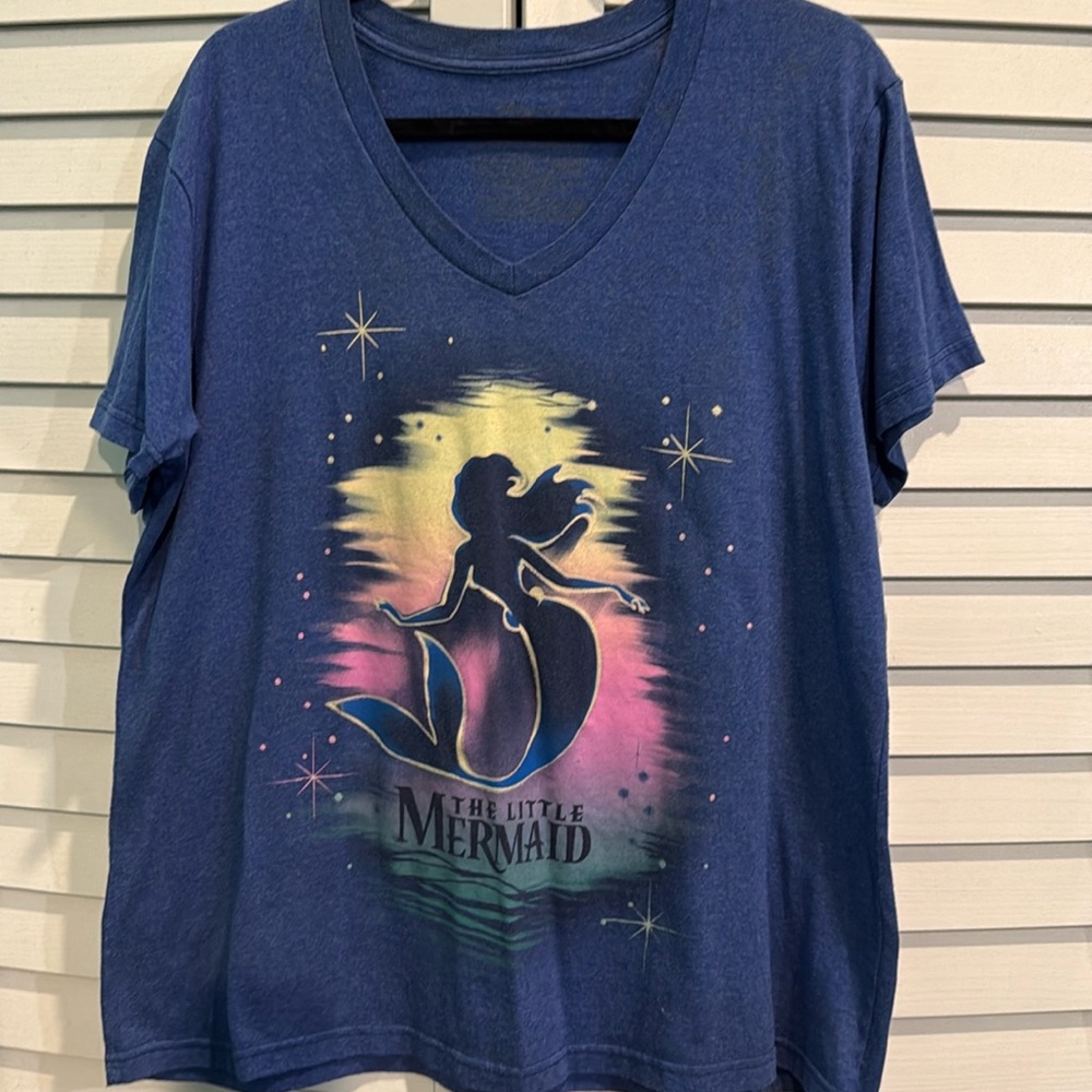Little Mermaid Women’s Blue T-Shirt Disneystore